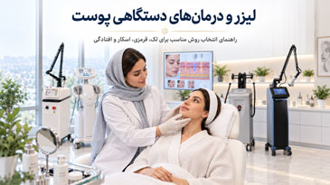 لیزر و درمان‌های دستگاهی پوست با ارزیابی پزشک برای انتخاب روش مناسب