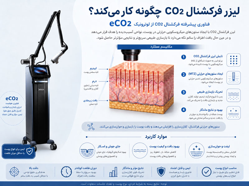 مکانیسم عملکرد لیزر CO2 فرکشنال و ستون‌های حرارتی
